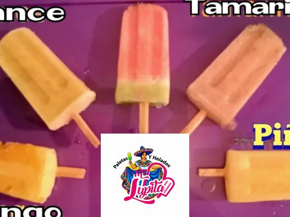 Paletas de frutas naturales de nance, sandía, tamarindo, mango y piña, paquete de 40